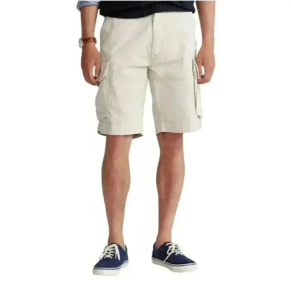 Beverly Hills Polo Club Men's Ivory Cotton Cargo Shorts